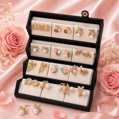 CZARQUE Royal Heritage Jhumka Collection – 12 Pairs